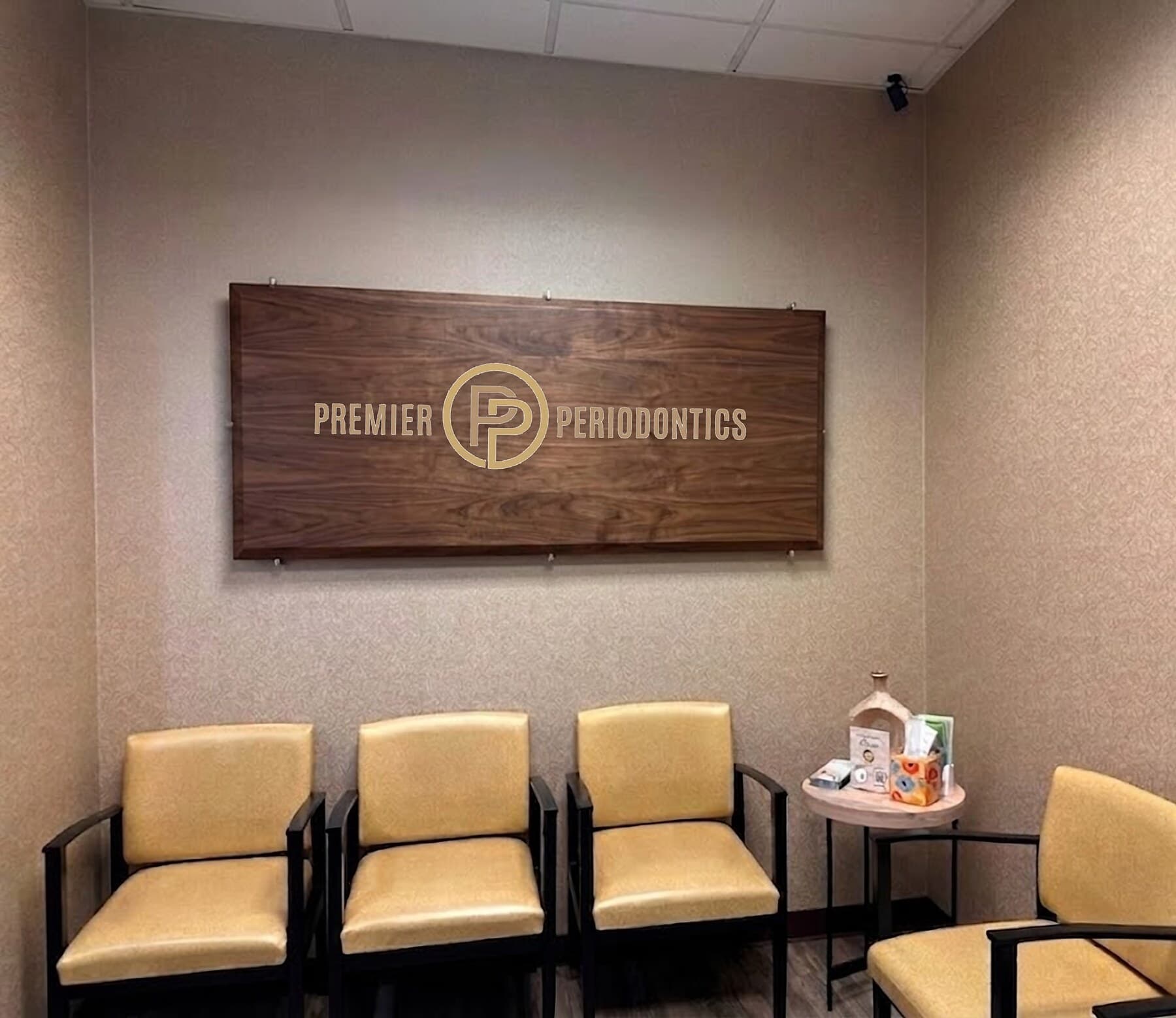 The waiting room at Premier Periodontics